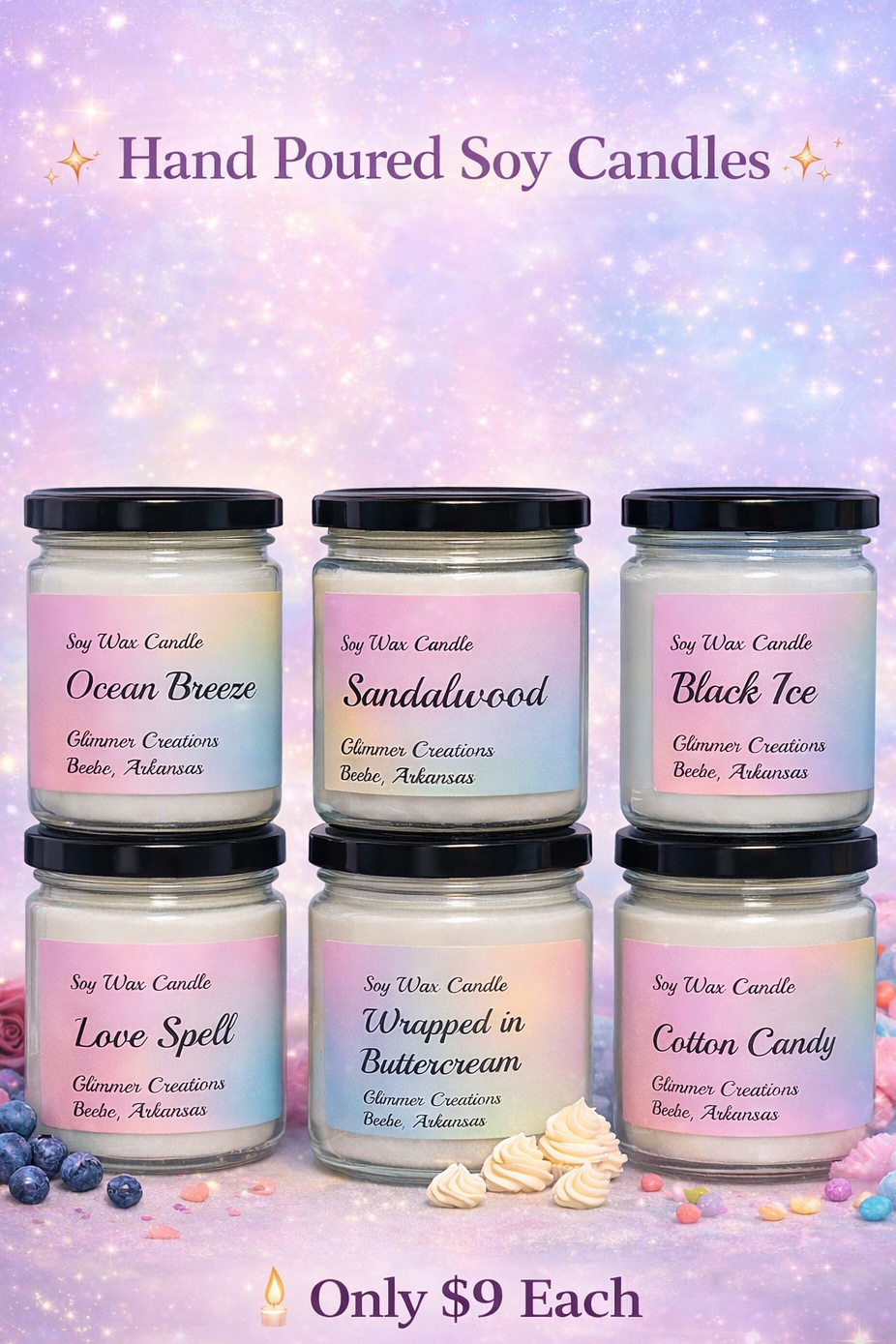 Black Ice Soy Candle 8oz